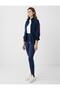 Navy Blue Slim Fit Regular Waist Knitted Leggings - 2