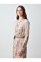 Stone Relaxed Fit Long Sleeve Patterned Chiffon Shirt - 3