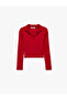 Camisole Long Sleeve Slim Fit Polo Collar T-Shirt - 6
