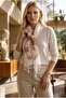 Women's Korean Floral Patterned Cotton Small Scarf - 2
