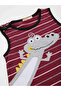 Funny Crocodile Boy's Cotton Claret Red Jumpsuit - 5