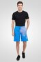 Men Drawstring Tie Dye Basic Shorts, Blue - 2