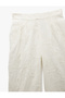 Lined Cotton High Waist Straight Wide Leg Floral Embroidered Brode Pant - 5