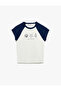 Printed Color-Blocking Slim Fit Short Sleeve T-Shirt - 3