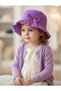 Baby Girl Gingham Ruffle Detailed Mercerized Trilby Summer Hat - (1-3 Years) - 3