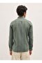 Men's Green Vertical Stripes Slim Fit Casual Shirt for Every Occasion - 3