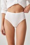 6-Pack Women's White 100% Cotton Heart Hole High Waist Drawstring Panties - 4