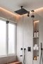 Black Matte 304 Stainless Shower Cabin Hanger - for 6mm Fixed Glass Only - Not Suitable for Sliding Door - 8