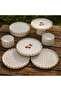 11 Piece Cherry Stackable Breakfast Set for 6 - Cherry Breakfast Presentation Plate - 7
