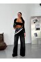 Chocolate High Waist Wide Leg Jean Trousers - 4