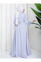 Women's Modest Dress with Button Detail and Belt - 6