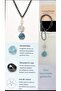 Natural Stone Necklace ;Terahertz Vibration Stone,Designed with Aquamarine and Quartz Stone - 2