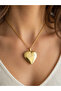 Gold Color Heart Patterned Women's Memory Necklace 316L Stainless Steel Gift - 2