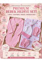 Newborn Baby Girl Gift Set |   Hat, Gloves, Bodysuit, Socks, Muslin Blanket and Pacifier Strap