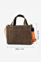 Canvas Strap Daily Use Shoulder and Hand Bag Tote Bag - Hard Fabric - 5