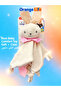 Orange Life Baby Bunny Plush Comforter & Silicone Teether, Washable Blanket for Infants 3M+ - 3