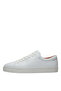 حذاء رياضي من الجلد باللون الأبيض للرجال من Dover Essential LOW LACE UP SNEAKER