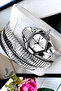 Snake Watch Model - Women's Wrist Watch, Waterproof Silver Color Steel Band - Bracelet Gift Dkby2046C5 - 2