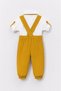 Mustard Baby Boy Jumpsuit with Muslin Shirt - 2