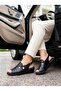 D26Ys 2870 Black Genuine Leather Heeled Women's Sandals - 2