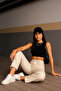 Women's Comfort Cream Palazzo Jeans - 6