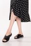 Women's Genuine Leather Short Heeled Daily Slippers Iz.23107 Black - 6