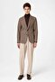 Brown Slim Fit Herringbone Patterned Men's Blazer Jacket - 3