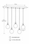 Lorenza 5.Li Sirali ✨ Braided Cable ✨   Black ✨   Chrome Detailled ✨   Smoked Glop Glass Modern Living Room Chandelier ✨   Kitchen Glass Chandelier ✨   Modern Chandelier Models Lighting Ceiling Lighting Living Room Pendant Lamp - 7