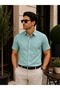 Slim Fit Men's Linen Shirt Short Sleeve Summer Slim Fit Casual Stylish Shirt - 2