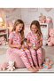 Hello Kitty Themed Thin Milan Fabric Pink Shirt Collar Buttoned Short Sleeve Spring Seasonal Girls' Pajama Set - 4