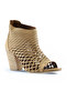 Beige Leather Women's High Heels Sandals 01Wl3700 - 3