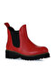 Red Flotter Leather Women's Flat Boots 01Wt0801 - 3