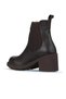 Brown Leather Women's Heeled Boots 01Wz7902 - 4