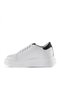 White Black Leather Women's Sports Shoes 01Wt4700 - 3