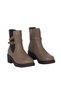 Gray Leather Women's Heeled Boots 01Wf0303 - 2