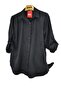 Plus Size Workwear Poly Linen Shirt - 5