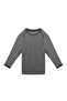 Ultimate Merino Kids Seamless Striped Thermal Top Underwear Sweatshirt Anthracite