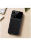 Xiaomi Redmi 12 Compatible Case Zebana Lens Leather Case Black - 4