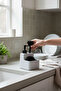 Liquid Soap Dispenser with Sponge Brush |   Kitchen Countertop Soap Holder and Sponge Organizer - 7