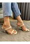 Eliz Cream 9 cm Goblet Heeled Women's Slippers - 5