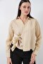 Bdart Striped Long Sleeve Shirt with Tie Detail - 5
