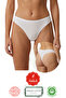 6-Pack Women's White 100% Cotton Heart Hole Panties