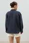 Anthracite Modal Blend Striped Women's Shirt - 5