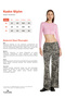 Women's Relax Fit Relaxed Cut Elastic Waist Tie Patterned Pants - 6