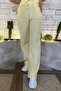 Elastic Waist Muslin Trousers - Yellow Yellow - 7