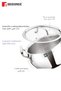 Essentials 28cm 9.5L Tri-Ply Stainless Steel Large Rice Pot with Glass Lid Induction Gas - 4