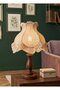 Light Brown Needlepoint Lampshade Handmade Classic Model Wooden Base knvc002 - 5