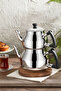 Marmaris Mega Teapot Black with Soft Strainer Stainless Steel 4.9 Liters