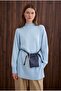 Turtleneck Basic Sweater Ice Blue