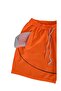 Men's Oversize Orange Zipper Pocket Mesh Swim Shorts Bsf2464-3 - 5